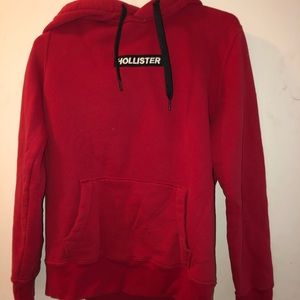 Red men’s hollister sweatshirt